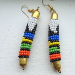 Multicolor Beaded Drop Earrings